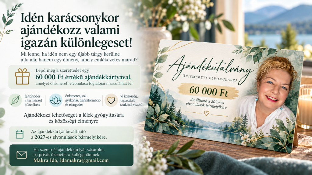 AJÁNDÉKUTALVÁNY HAJDÚ ILDIKÓ ELVONULÁSRA BEVÁLTHATÓ